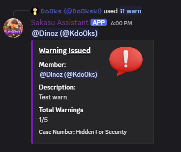 Discord moderation warning workflow